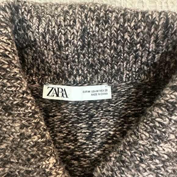 Zara Marled Charcoal Crewneck Sweater - Picture 3 of 4